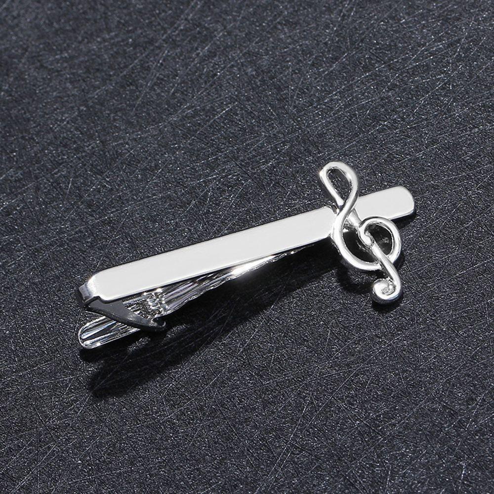 Nickolas1 Perhiasan Pria Fashion Dasi Klip Musik Note Tie Clip Dasi Pin