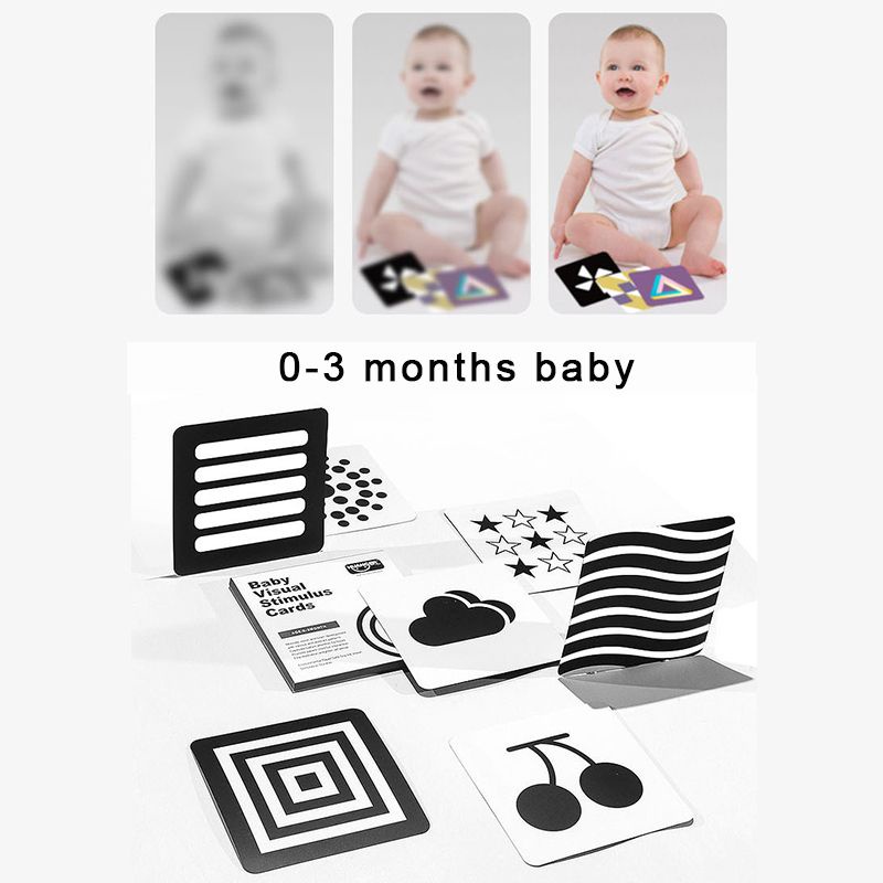 Mainan Edukasi Flashcard Baby Kartu Pintar Hitam Putih Flash Card Black White High Contrast Vision Dekorasi Kamar Bayi Buku Bayi Baby Gift Newborn Montessori Kado Bayi Tummy Time