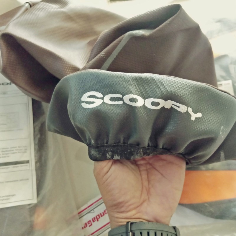 Seat Cover – Tutup Jok All New Scoopy Sporty Black/ coklat / orange