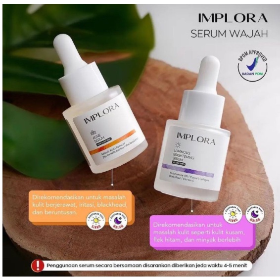 Implora Serum All Varian 20ml Acne | Luminous | Midnight | Peeling | Hydrating | 24k Gold