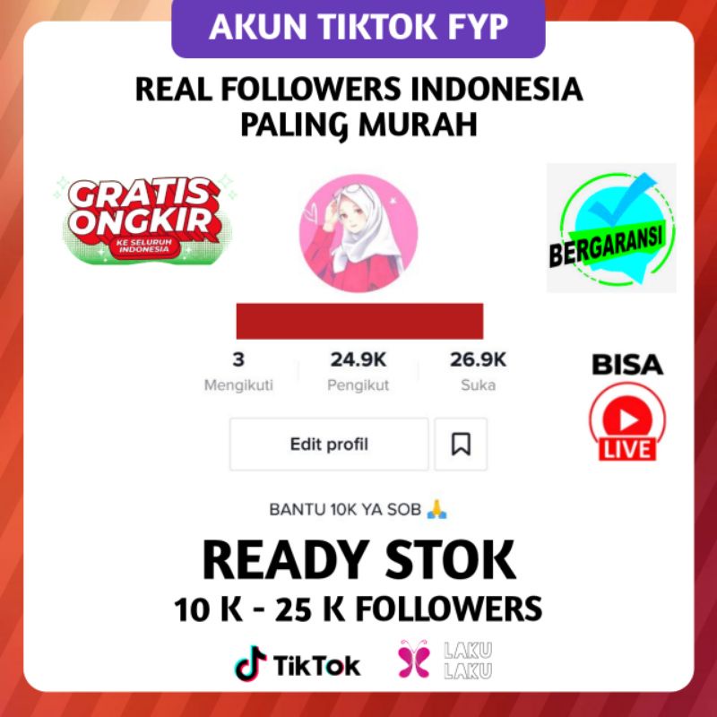 Akun Tiktok Real Followers Indo Aktif Murah Fyp Cocok Untuk Bisnis