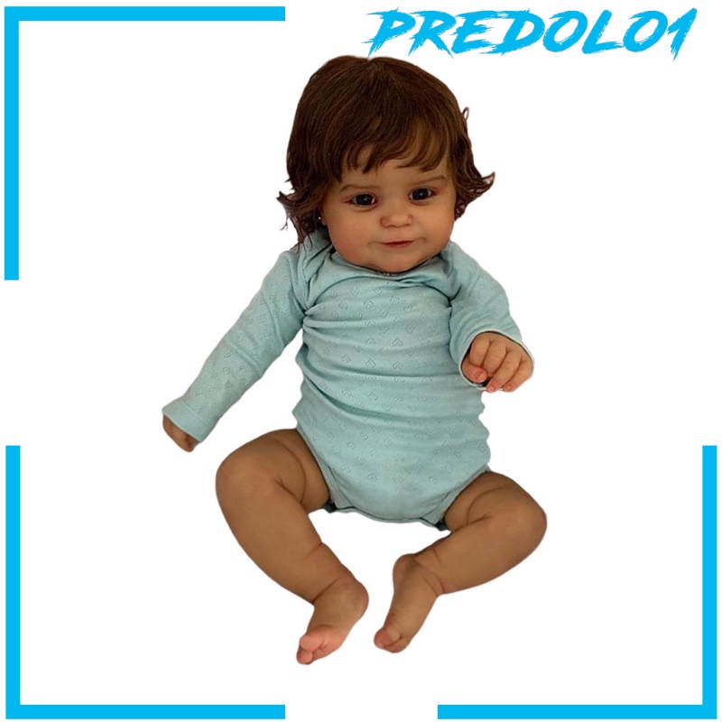 (Predolo1) Mainan Boneka Bayi Perempuan Reborn 49cm Bahan Silikon Lembut Handmade