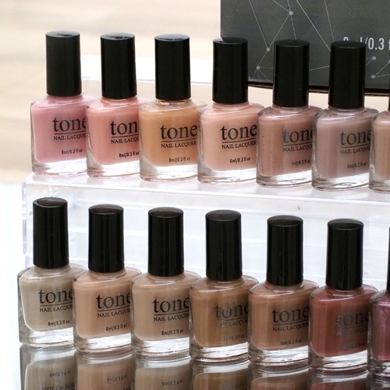 Kutek Tone nude nail polish art cat pewarna kuku