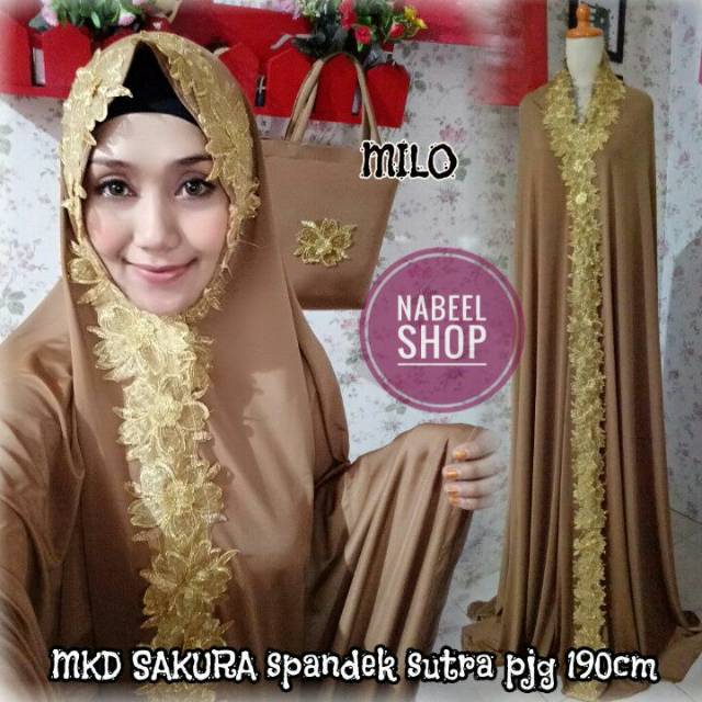 Mukena dubai terusan telekung murah spandek sutra mukenah premium modern trendi import terbaru milo