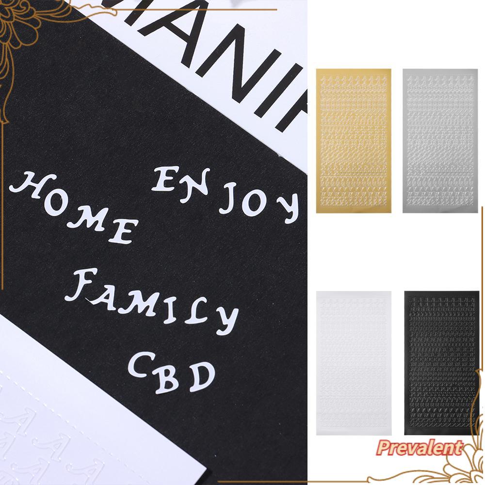 PREVALENT Vintage DIY Decals Kawaii Album Decoration Bronzing Stickers Alphabet Number Notebook Nail Stickers Scrapbooking Sticker