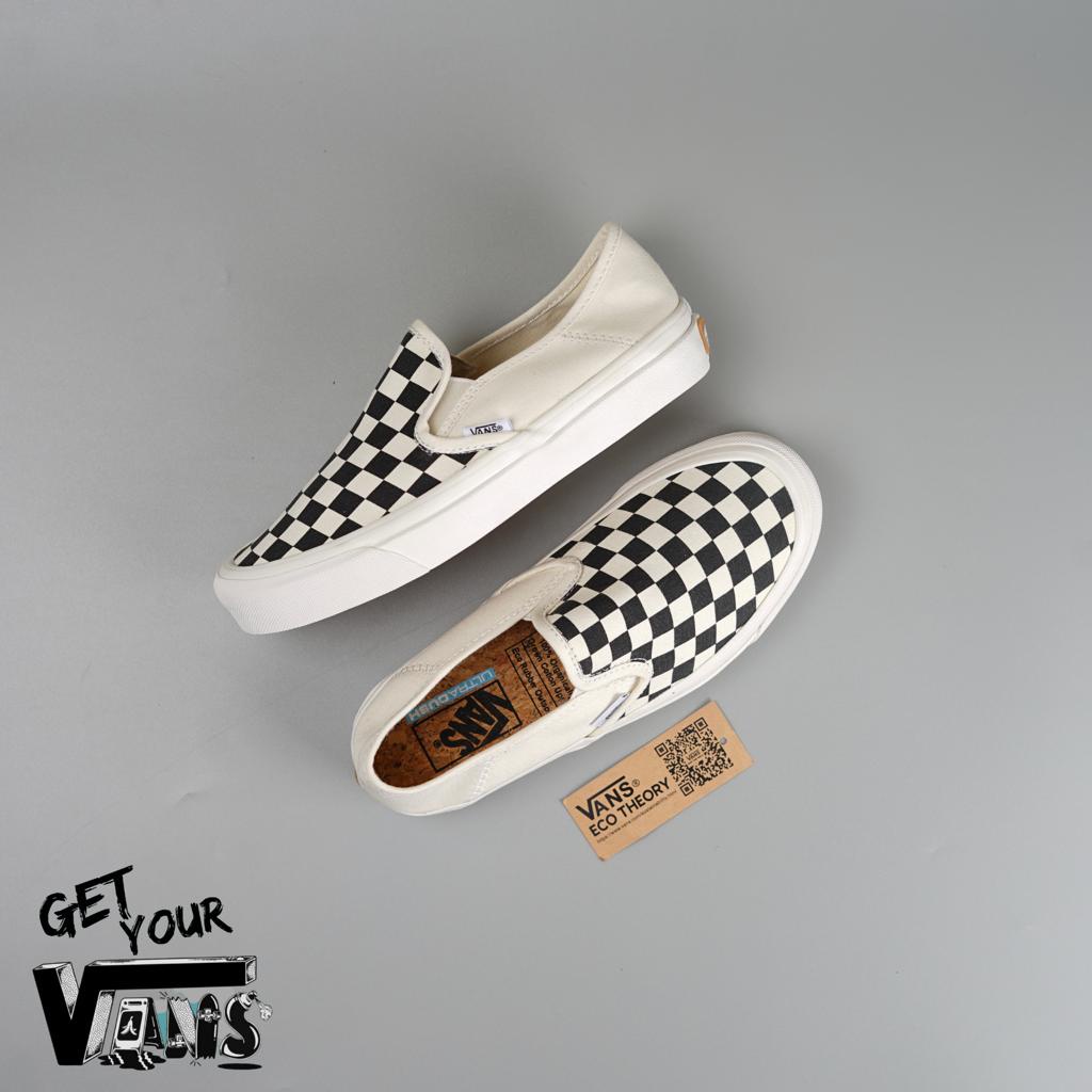 Vans Slip On Original | Original Vans ECO Theory Slip On SF Checkerboard Black White | Vans Slip On Original