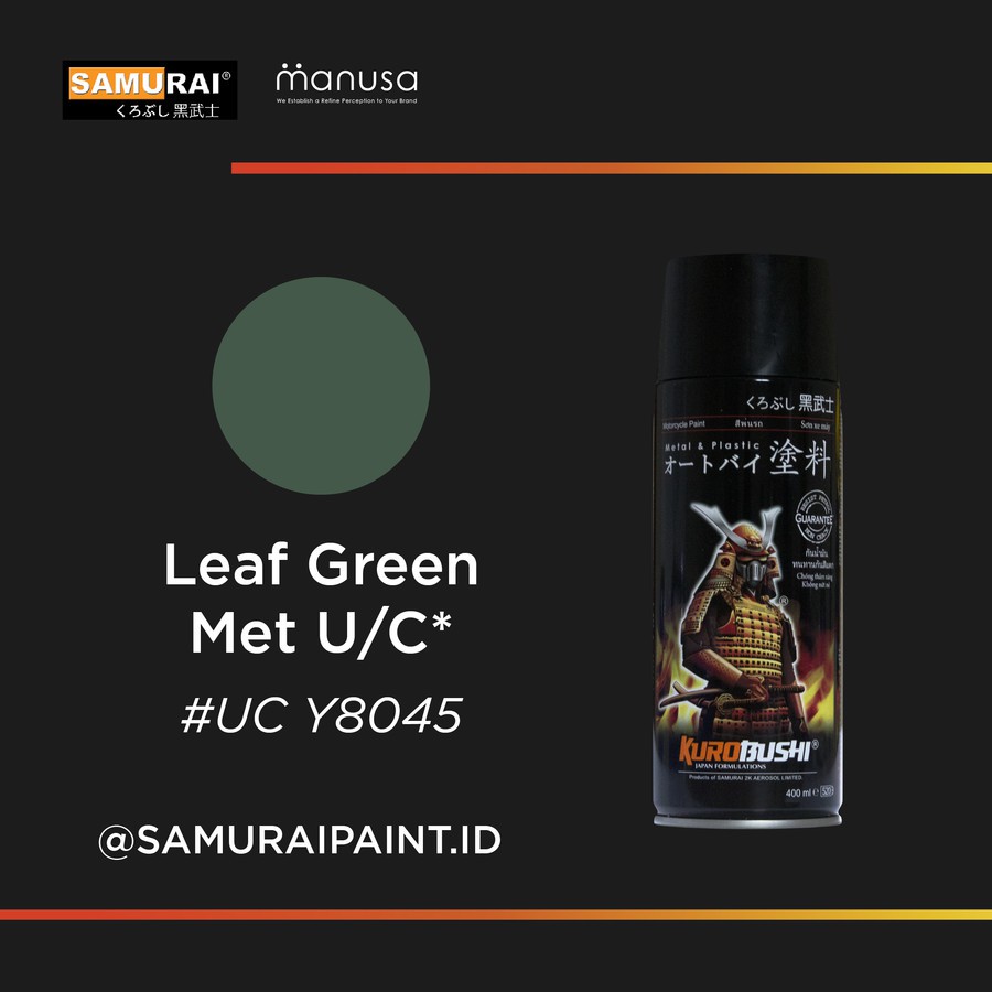 (UnderCoat) UCY8045 Leaf Green Met - SAMURAI PAINT Cat semprot/Pilox