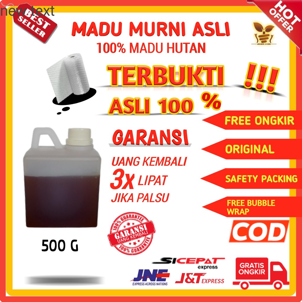 

Madu Hitam Pahit Asli 500 Gr Alami Madu Murni Hutan Asli Multiflora Sumatera Isi 500 Gram / No Label