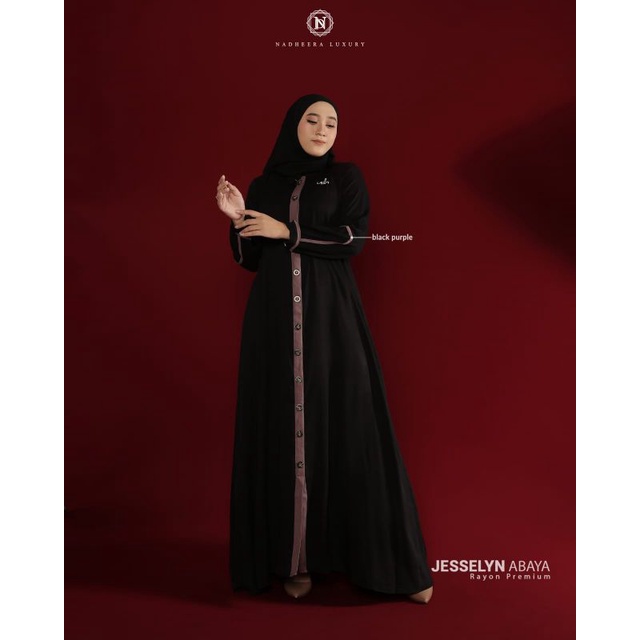 Jeseelyn abaya Nadheera/ Abaya terlaris/ gamis lebaran/Dress original