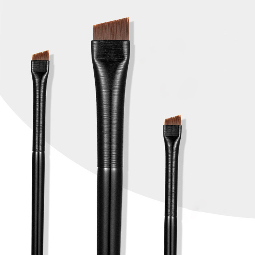 1 Pc Brush Makeup Eyeliner Eyebrow Kepala Miring Portable Bahan Silkworm