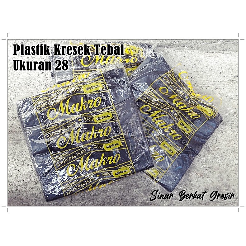 Kantong Plastik Kresek Hitam Tebal / Kantung Plastik Hitam No 28