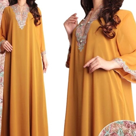 Gamis/Kaftan Payet Chiffon Cerruty Import Kaftan Original Premium