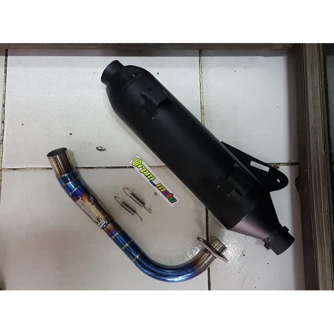 Knalpot Tsukigi DAENG Yamaha MIO blue