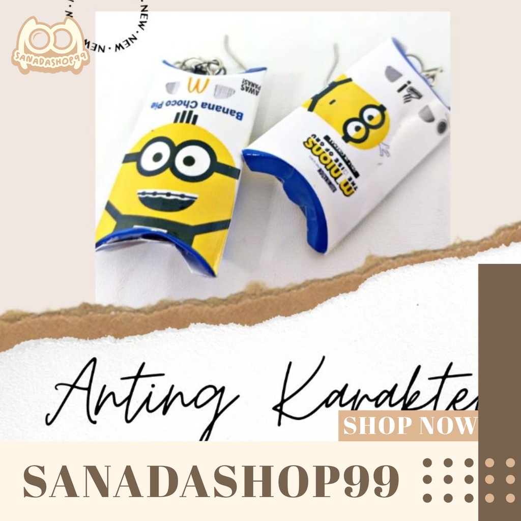 (ACC56) Anting Karakter Anting Miniatur Anting Lucu