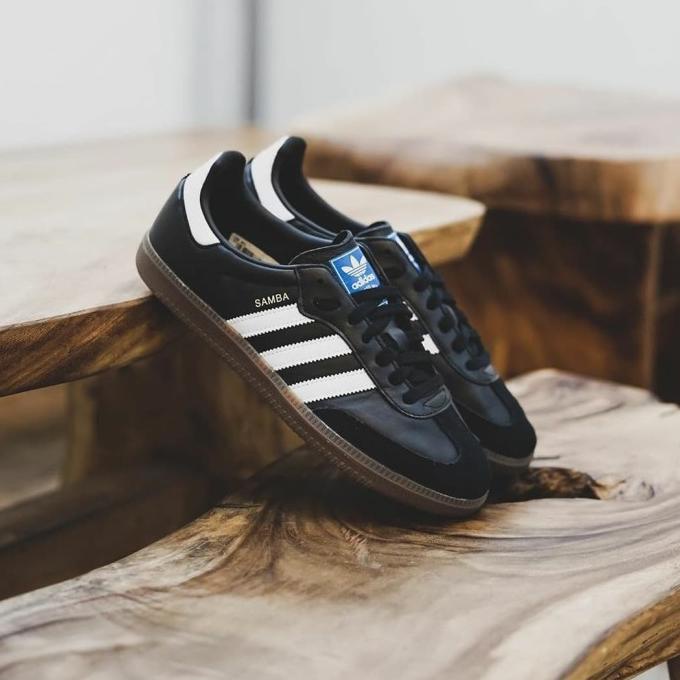 ORIGINAL 100% Sepatu Casual Adidas Samba OG Black White BNIB
