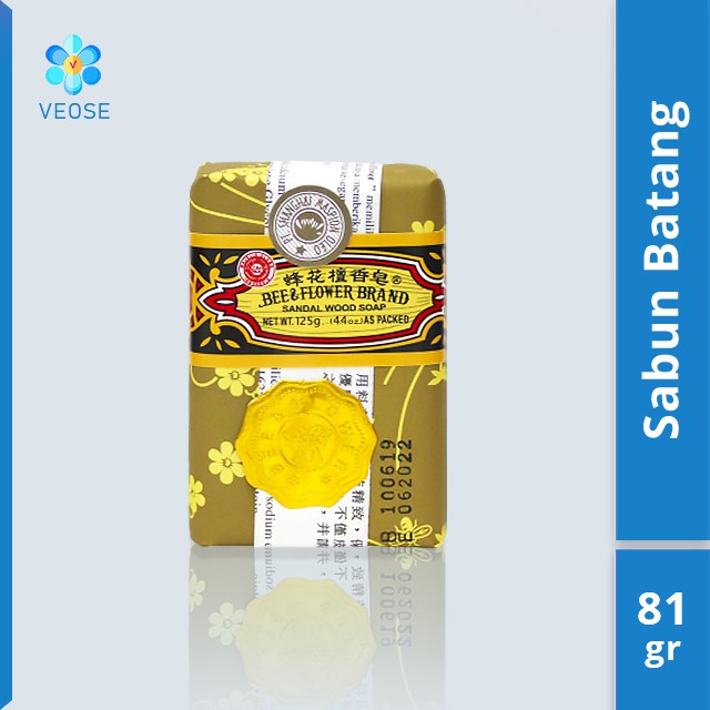 Sabun CapTawon - 81gr (Bee & Flower Brand Sandalwood Soap)