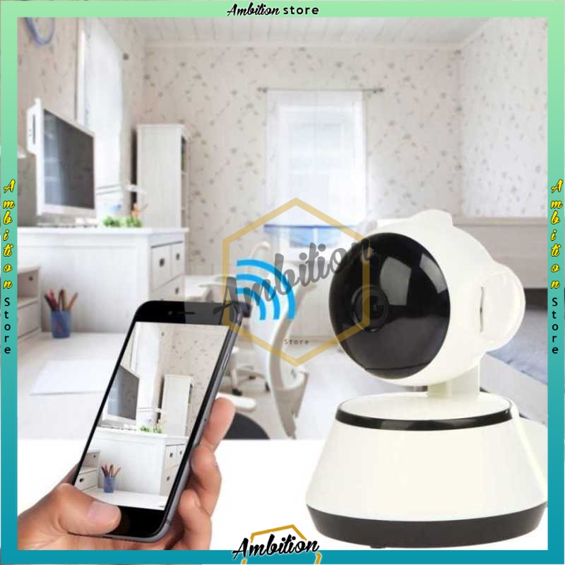 𝔹𝕚𝕤𝕒 𝔹𝕒𝕪𝕒𝕣 𝔻𝕚𝕥𝕖𝕞𝕡𝕒𝕥 - Smart Shaking Head Monitoring Camera (White) Wireless Wifi - intl / Suport V380 Pro / WIFI Smart Net Camera