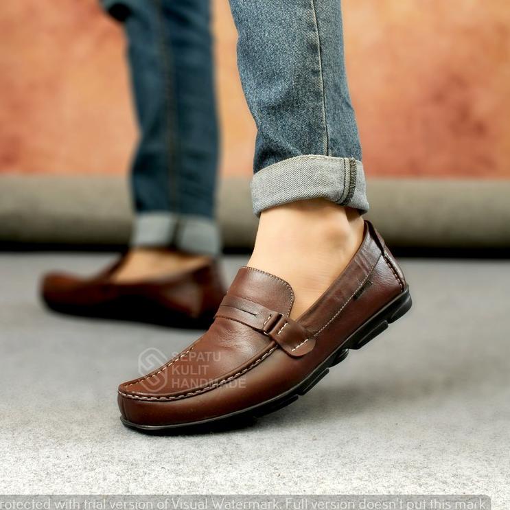 Terlaris❄ SKH x JASPER - Sepatu Bunut Pria Kulit Sapi Asli Original 100% Pancus Casual Remaja Dewasa