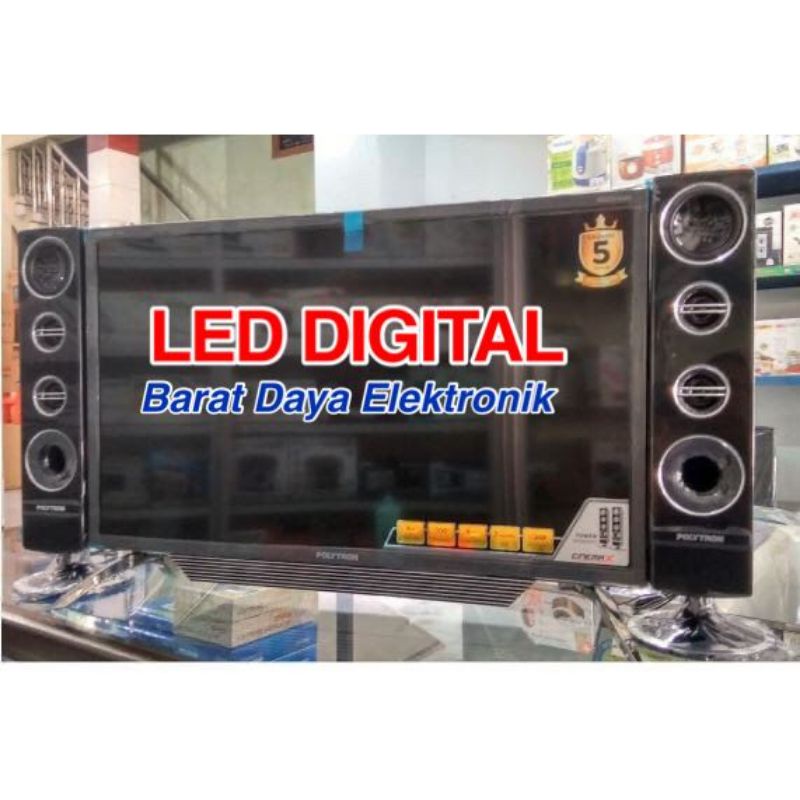 LED POLYTRON DIGITAL TV 32 Inch HD - PLD32TV1555 +Speaker Tower LED TV DIGITAL