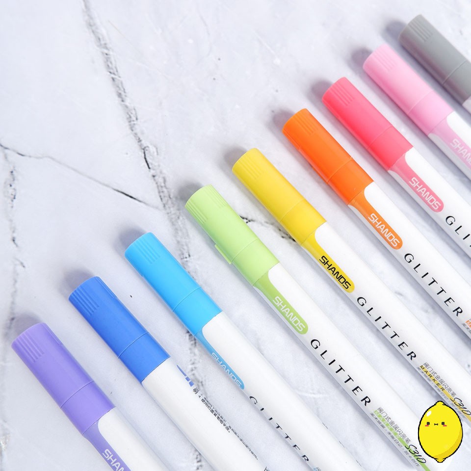 

Spidol Warna 2mm Shands Glitter Broad Marker S310DP