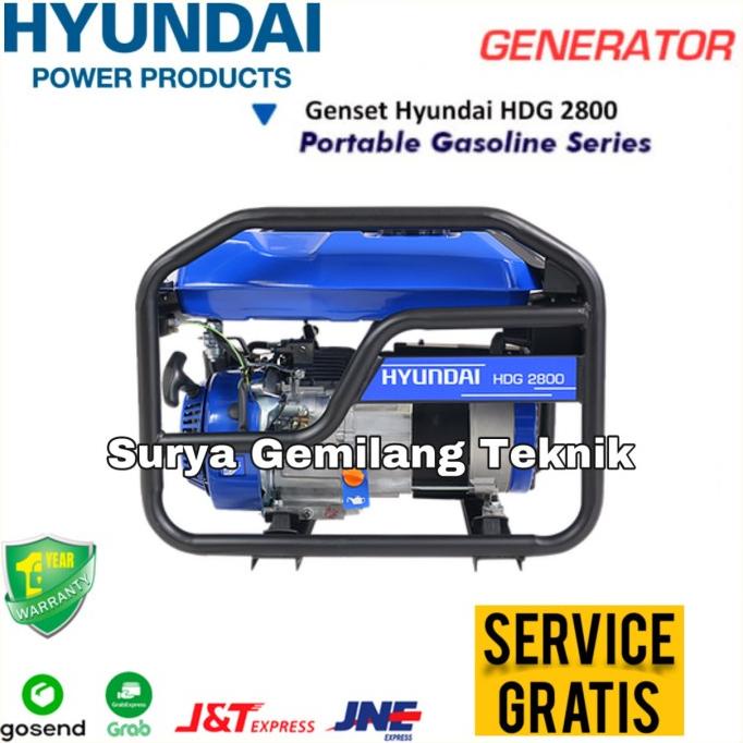 Genset Portable HYUNDAI HDG 2800 Mesin Genset Bensin terlaris