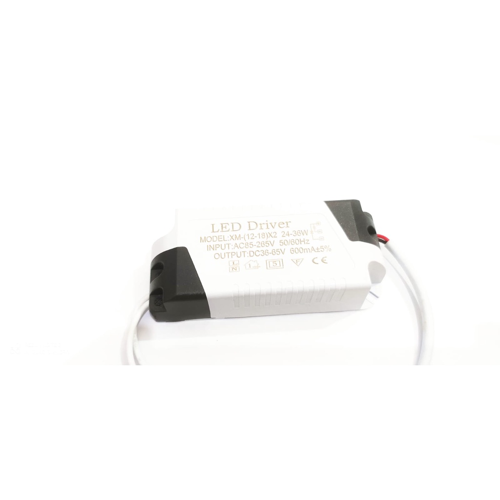 LED Driver 12-18x2 Watt 600 mA AC-DC Casing Plastik