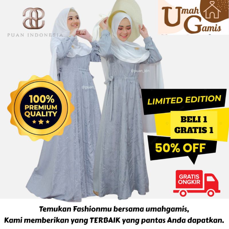 amanda dress by Puan Hijab Dress Brukat Gamis Brukat Amanda Manopo Gamis Kondangan Gamis Nikahan Gam