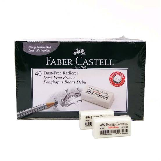 

FABER CASTELL DUST FREE ERASER PENGHAPUS HAPUSAN PENSIL PUTIH