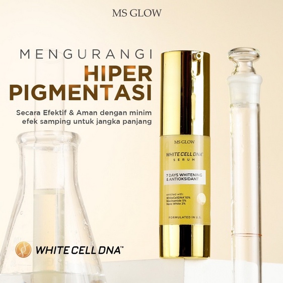 MS Glow WhiteCellDNA New Formula Cream &amp; Serum White Cell DNA Halal BPOM