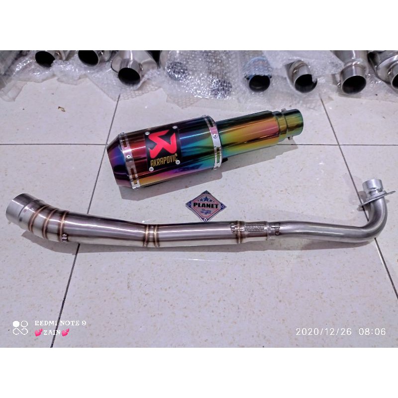 KNALPOT SUPRA 125 KNALPOT RACING SUPRA 125 KNALPOT AKRAPOVIC PELANGI RAINBOW