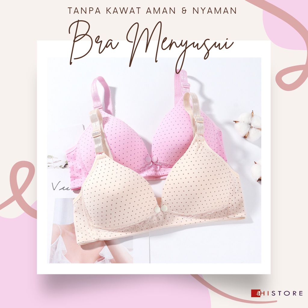 [HI] Bra Menyusui &amp; Wanita Hamil Busa Tanpa Kawat Gesper Depan 989 Bahan Premium