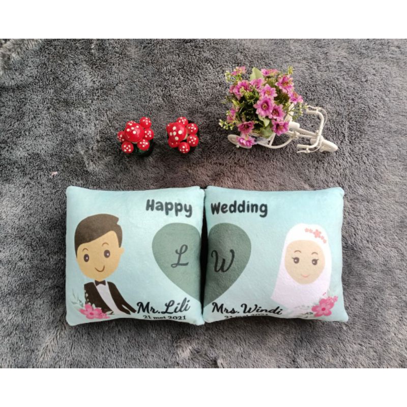 kado nikah / bantal foto / kado custom
