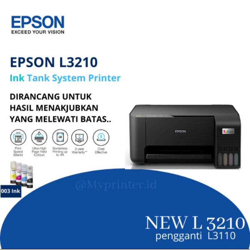 printer epson L3210 pengganti L3110 garansi resmi