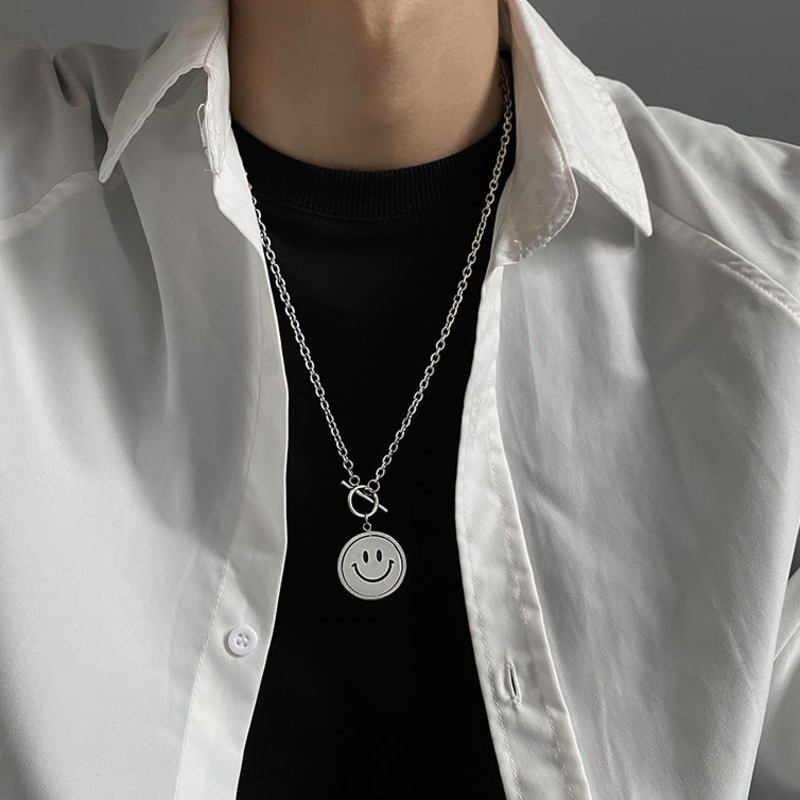 Smile Necklace Fashion Street Titanium Steel Does Not Fade
