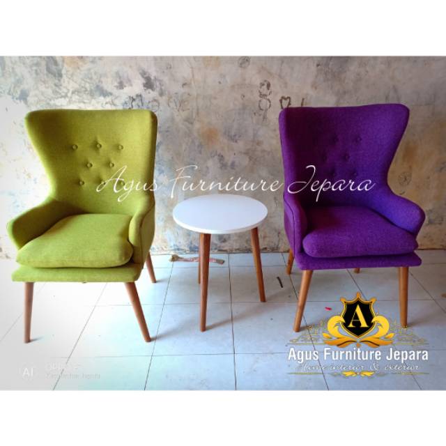 SOFA RETRO SET TERAS (kursi sofa retro jati kanvas kursi sofa teras)