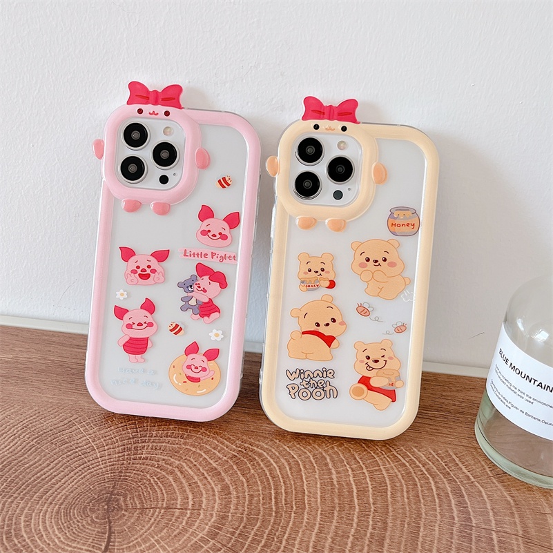 Soft Case Tpu Motif Winnie Pooh Untuk iPhone 14 13 12 11 Pro Max X Xr Xs Max 7 8 6 6s Plus SE 2020