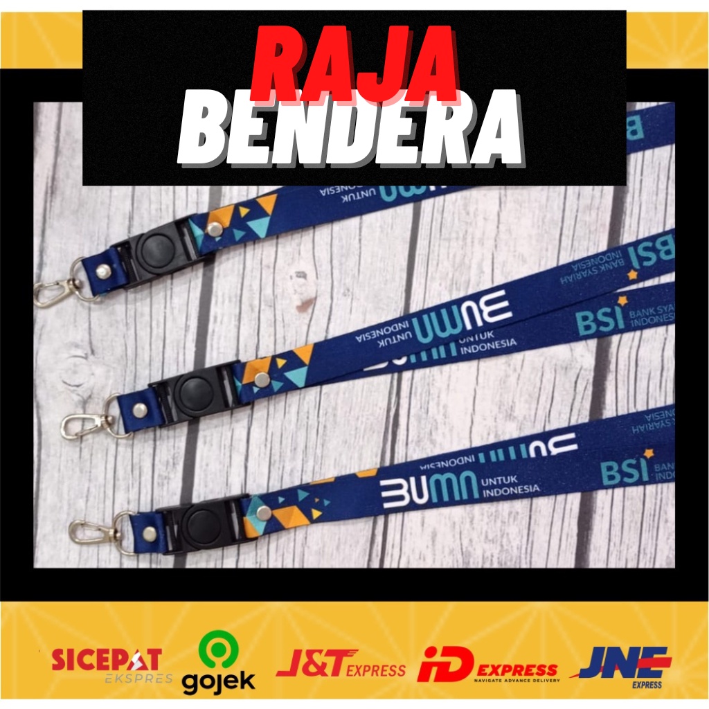 

Lanyard BUMN BSI / LOGO BUMN / Lanyard Custom Murah / Lanyard Nametag - Biru