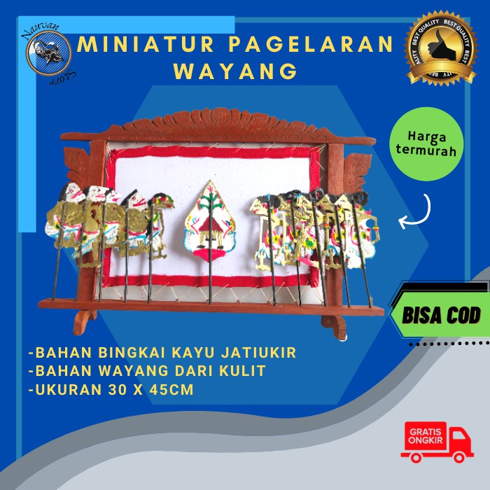 Miniatur Pagelaran Wayang Kulit Murah I Wayang Kelir I Wayang geber