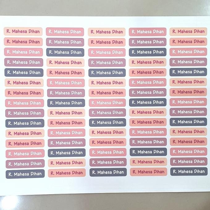 

Stiker sablon label nama untuk di kain / baju permanent CUCI GUDANG