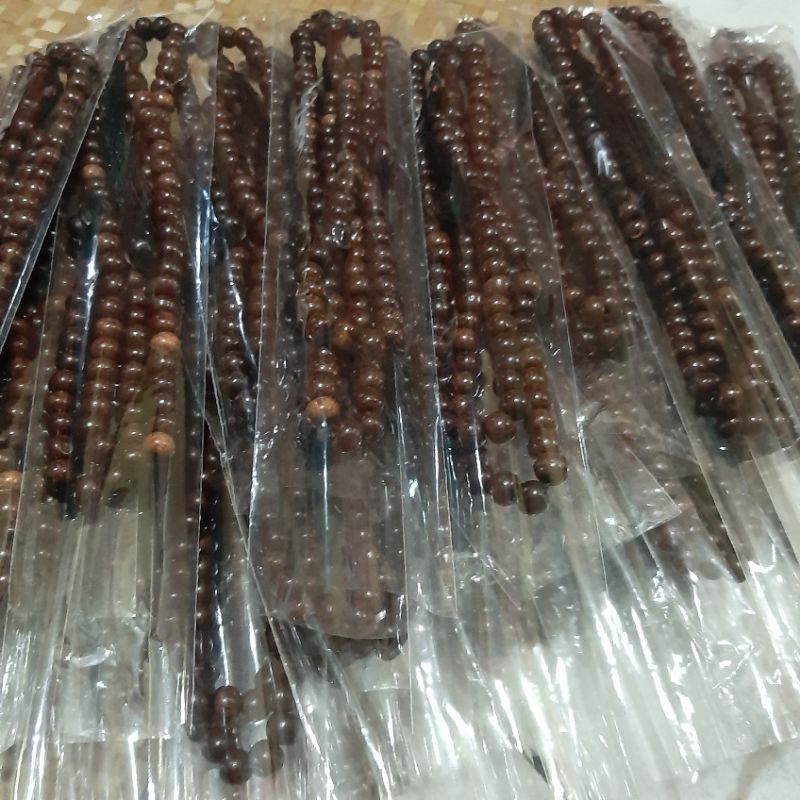 GROSIR TASBIH KAYU GALIH ASEM 8MM 99 BUTIR NATURAL