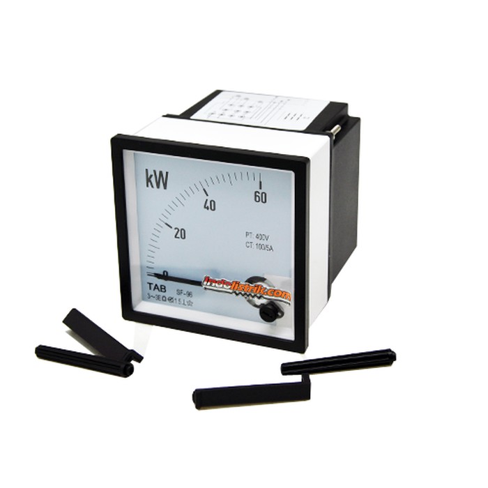 idn.s386 Kilo Watt Meter 3P4W 96x96 Analog TAB KW Meter Kualitas
