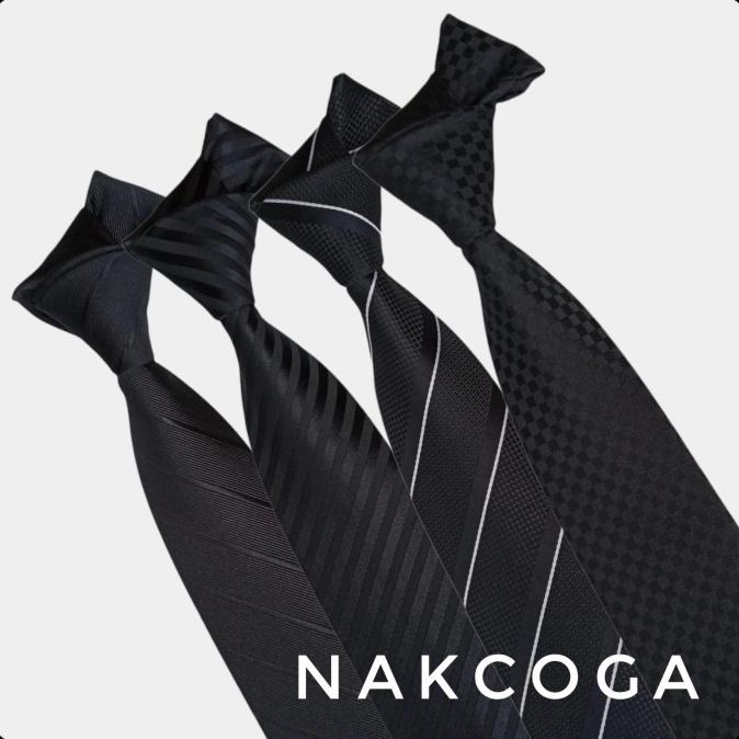 dasi hitam polos dasi hitam berserat dasi kantor pria hitam panjang