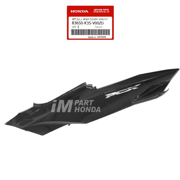 83650-K35-V00ZD Cover Body Kiri & Emblem 3D PCX 150 CBU Vietnam 2014 - 2018 Hitam