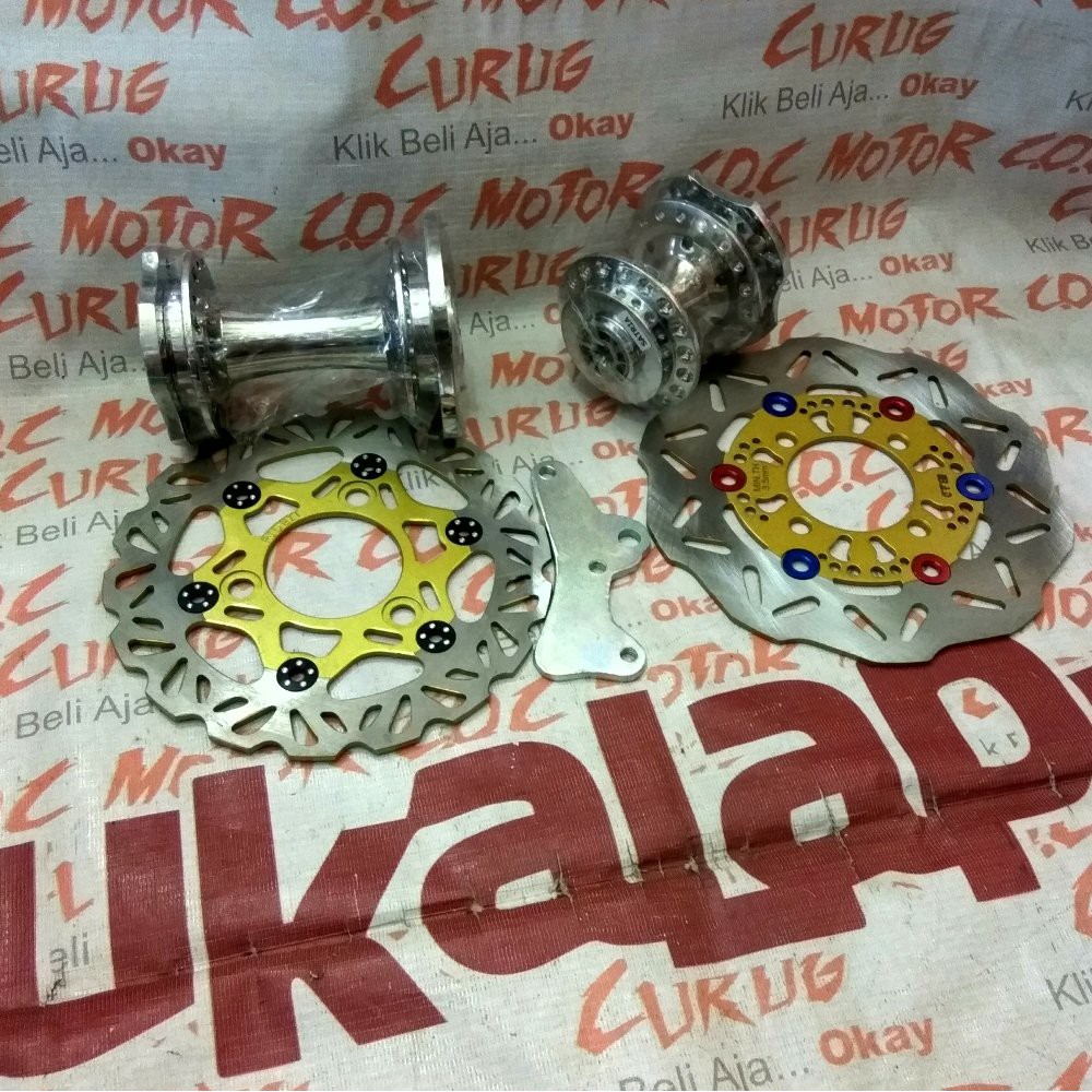 TROMOL BECAK BESI SATRIA FU 150 PIRINGAN DEPAN BELAKANG K cod 11