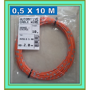 KABEL BINTIK 0.5 ORANGE / KABEL 0,5 SERABUT TEMBAGA KELISTRIKAN MOBIL DAN SEPEDA MOTOR / KABEL BODY