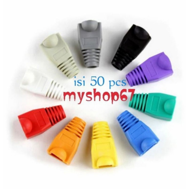 karet RJ45 isi 50pcs/plug boot RJ45 cat5/cat6