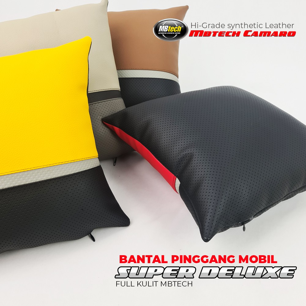 Bantal Sandaran Pinggang / Bantal Mobil Kulit MBTECH - SUPER DELUXE