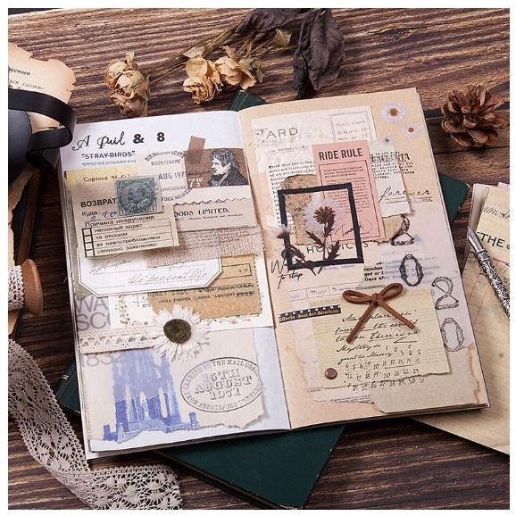 Scrapbook Paper Pack - Antique Paper Series (60pcs)