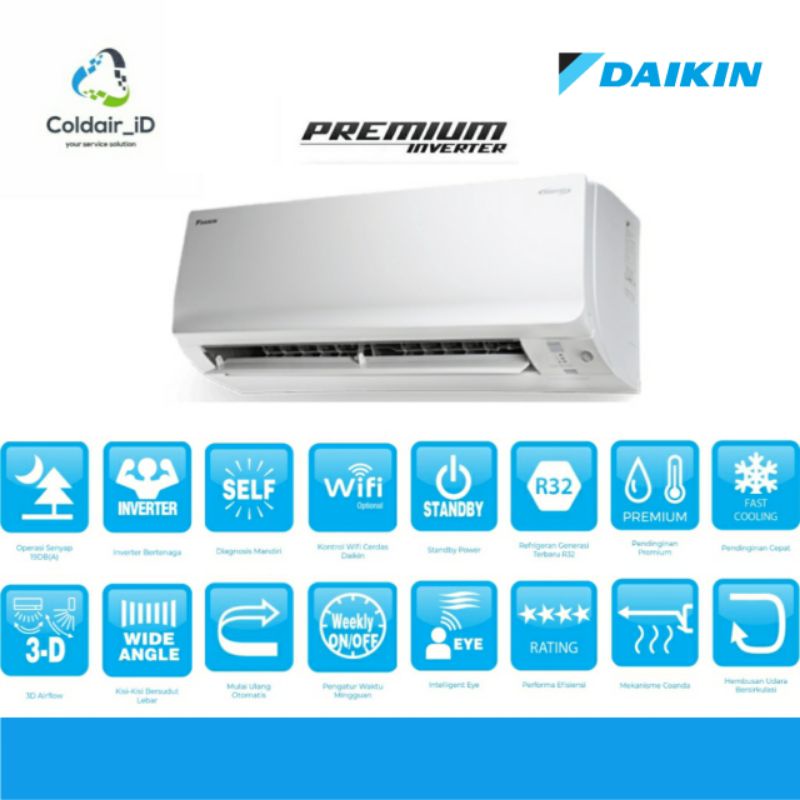 Jual AC/AC Daikin/Daikin Premium Inverter 3 PK | Shopee Indonesia