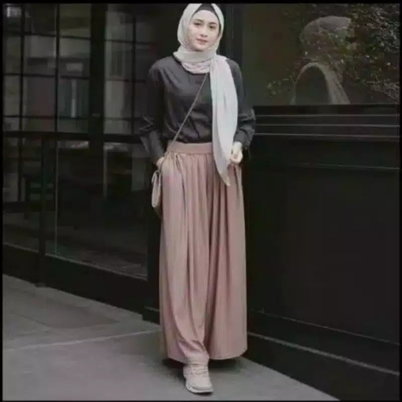 CELANA KULOT REMPEL PREMIUM IMPOR/KULOT LEBAR/KULOT REMPEL POLOS/ROK KULOT LEBAR